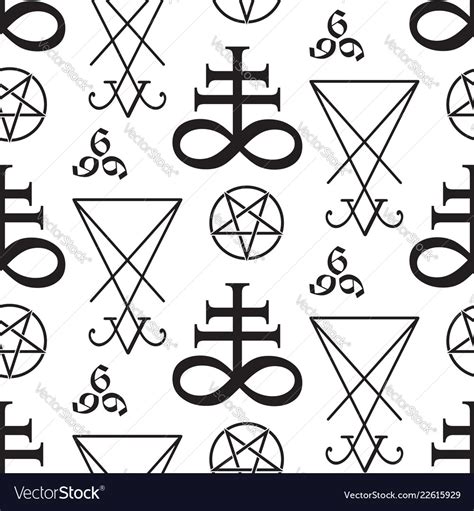 Seamless Pattern With Occult Symbols Royalty Free Vector