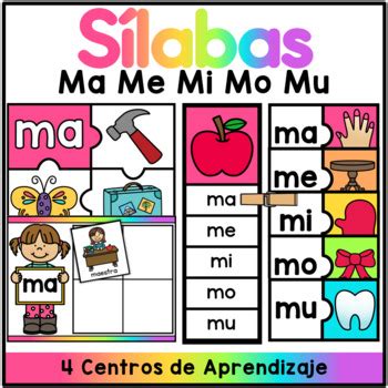 Silabas Con M Ma Me Mi Mo Mu By The Bilingual Rainbow TpT