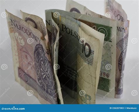 Paper Money Pln Polish Zloty Currency Stock Image Image Of