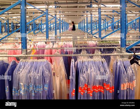 Retail Clothing Distribution Warehouse Facility Stock Photo Alamy