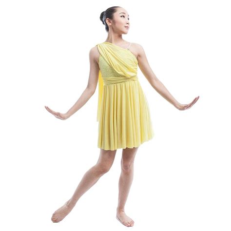 Yellow Dance Costume Twirling Ballerinas Yellow Lyrical Dress