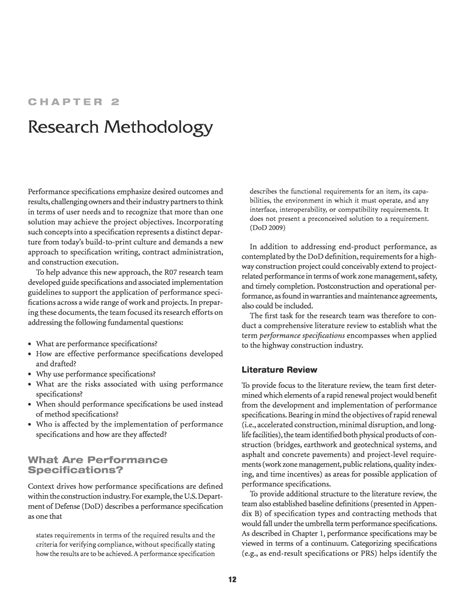 A number of approaches are implemented in this research project in order to develop guidelines for the proposed. Chapter 2 - Research Methodology | Performance ...