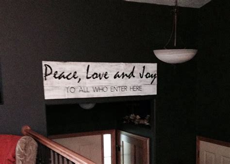 Peace Love And Joy Wood Sign Wooden Sign By Ktkustomkreations