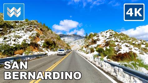 4k Driving At Snowy San Bernardino Mountains Via Hwy 330 In