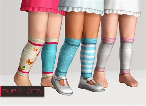 Toddler Stitched Multicolor Knee High Sock Nygirl Sims
