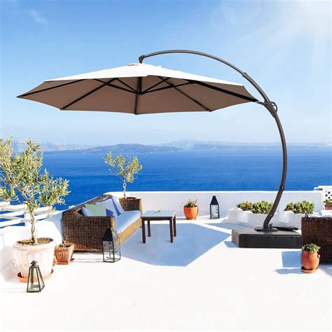 Buy Lausaint Home Outdoor Patio Umbrellas 360° Rotation Offset Umbrella Aluminum Patio Offset