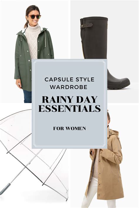 Womens Rainy Day Essentials For Your Capsule Style Wardrobe Including