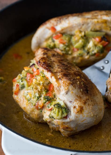Cheesy Broccoli Stuffed Chicken Home Delicious Recipe