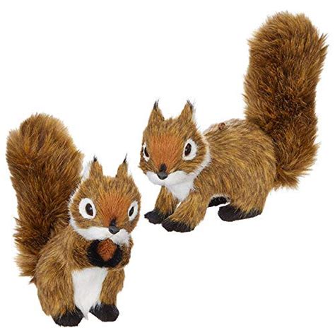 The Bridge Collection Furry Animal Ornaments Set Of 2 Assorted