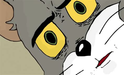 Meme Generator Tom Cat Disturbed Scared Unsettled Face Template