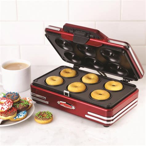 Mini Donut Maker Met Retrodesign Donut Maker Mini Donuts Waffle Machine