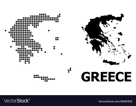 Pixel Mosaic Map Greece Royalty Free Vector Image