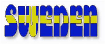 Sweden Word Flag Swedish Clip Clipart Vector