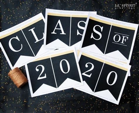 Free Class Of 2020 Graduation Party Printable Decorations Lil Sprout