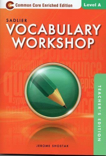 9780821580264 Vocabulary Workshop Common Core Enriched Edition Level A