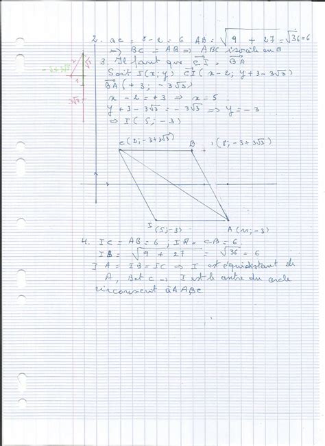 Dans un repere orthonormé on donne les points A 11 3 B 8 3 3