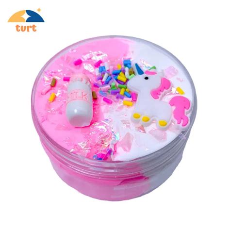 Turt 100ml Unicorn Fluffy Slime Plastic Clay Light Clay Colorful