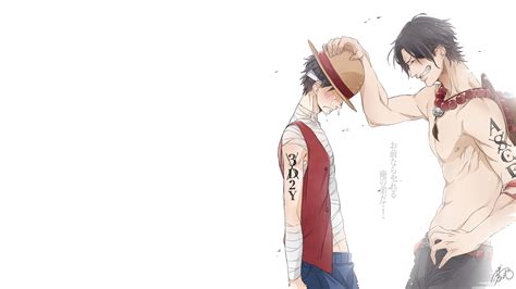 One Piece Portgas D Ace Holding Hands On Luffy S Hat Hd Anime Wallpapers Hd Wallpapers Id