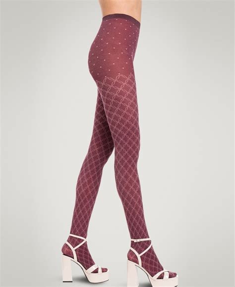 Wolford Geometric Design Cotton Tights Tights From Luxury Uk