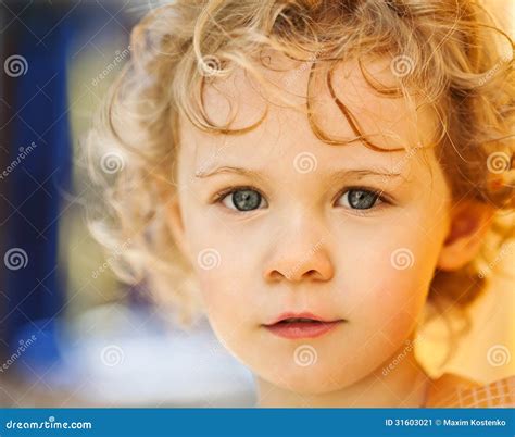 Adorable Little Girl Taken Closeup Outdoors Stock Image Image Of Hair