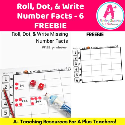 Free Roll Dot Write Subitising Printable For Early Years Maths