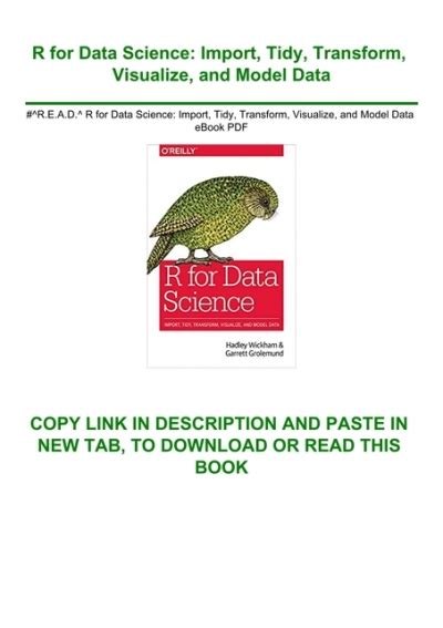 R E A D R For Data Science Import Tidy Transform Visualize And Model Data EBook PDF