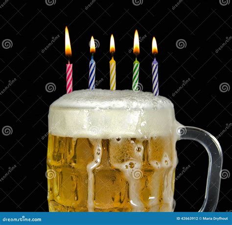 Happy Birthday Beer Candle