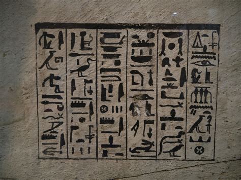 Hieroglyphic inscription on shabti box | Detail of hieroglyp… | Flickr