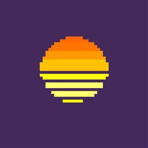 Premium Vector Retro Simple Sun With Pixel Art Style