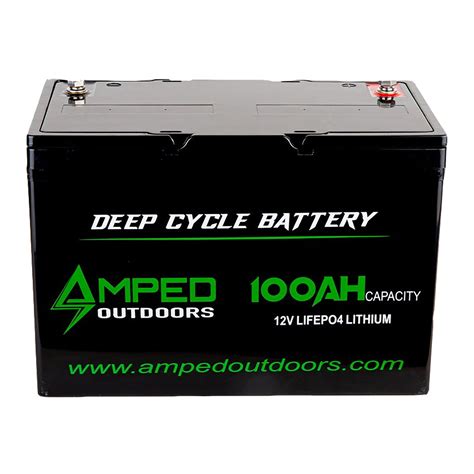 Amped Outdoors 12v 100ah Lifepo4 Lithium Battery Fishusa