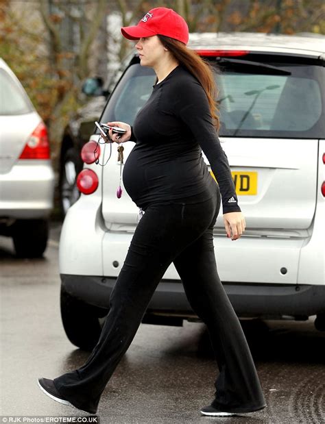 Imogen Thomas Takes Her Huge Bump To The Gym As She Struggles To Park Her Huge New Car