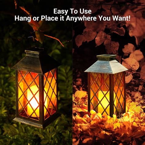 Buy Solar Lanterns For The Garden Oxyled 2 Pack Large Flickering