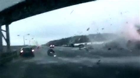 Russian Plane Crash Impact Captured By Moscow Driver Bbc News