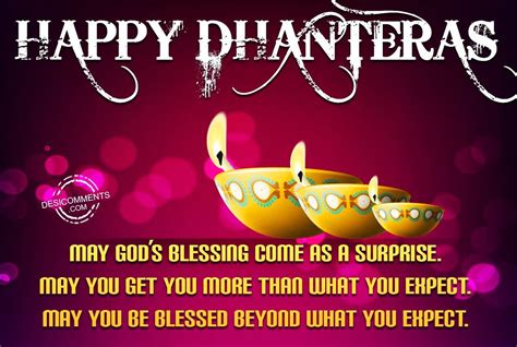 Happy Dhanteras May Gods Blessings Come As A Surprise