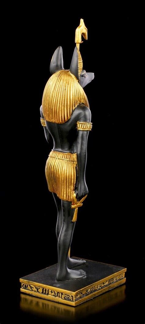 Ägyptische figur anubis mit was zepter fantasy Ägypten gottheit deko statue ebay