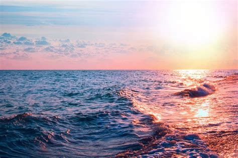 Seascape During Sunrise Stock Photo Image Of Light 81957932