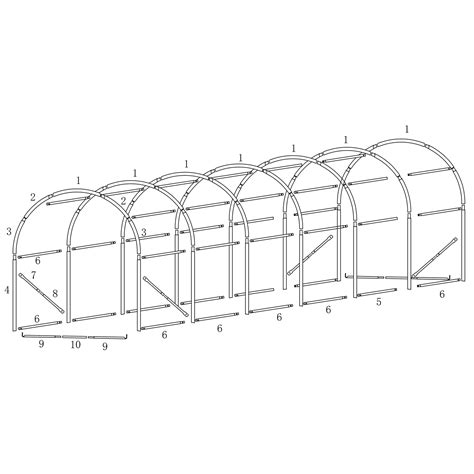 Birchtree Galvanised Frame Polytunnel Greenhouse