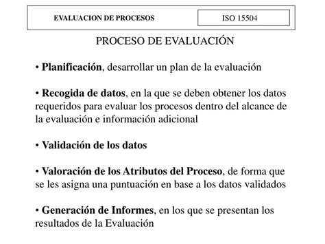Ppt Evaluacion De Procesos Powerpoint Presentation Free Download