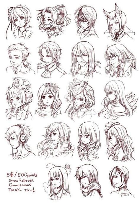Como Aprender A Dibujar Rostros De Anime Y Manga 7 Dibujo De Pelo