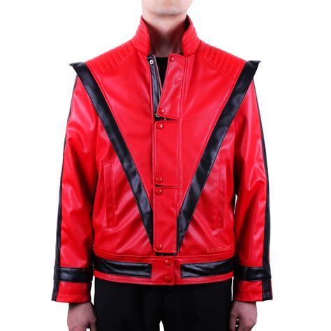 Mjb2c Michael Jackson Costume Thriller Leather Jacket Adult Child