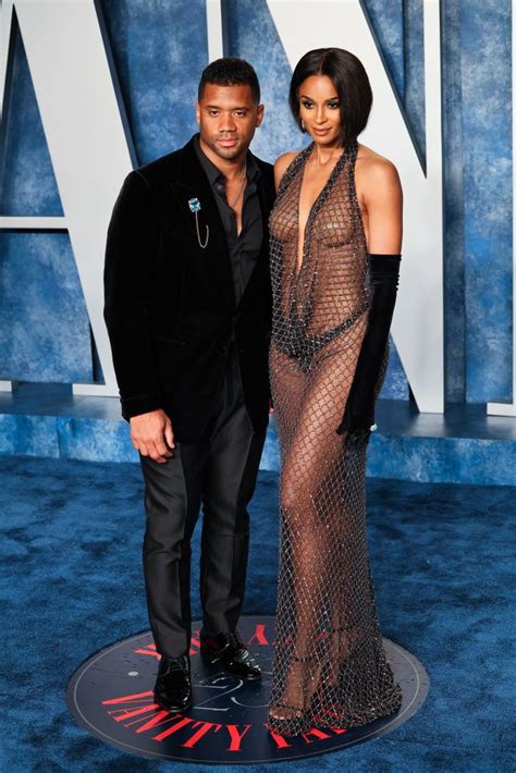 Ciara Wears A Sheer Halter Dress And Thong At 2023 Vanity Fair Oscar Party