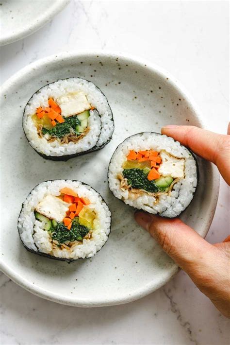 The person working was super nice and made the kimbap fresh to order. Vegan Kimbap with Tofu (Korean Sushi Roll) - Okonomi ...