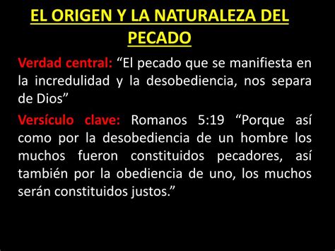 Ppt El Origen Y La Naturaleza Del Pecado Powerpoint Presentation