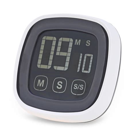 Antique Style Plastic Touch Screen Kitchen Timer Buzzer Alarm Stopwatch