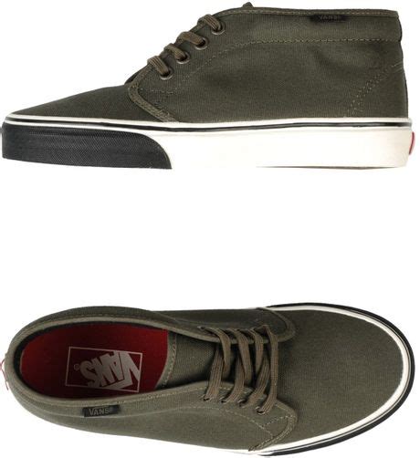 Vans Hightop Trainers In Green Military Green Lyst