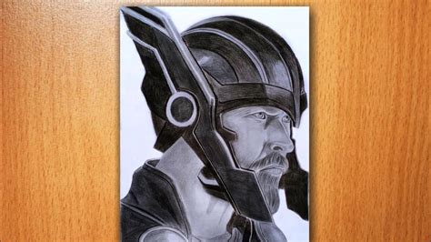 How To Draw Thor Pencil Sketch Avengers Drawing Thor Thor Sketch