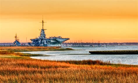 Uss Yorktown Aircraft Carrier On Charleston Harbor Flickr