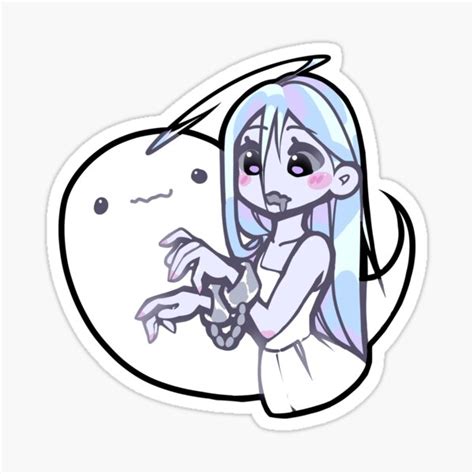 Cute Ghost Anime Girl Sticker For Sale By Jaalidraws Redbubble