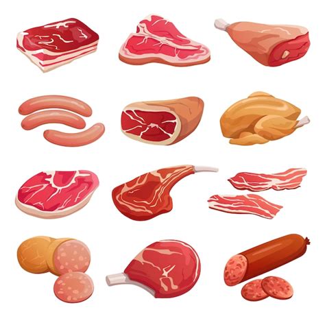 Vectores De La Carne De Dibujos Animados Vector En Vecteezy The Best