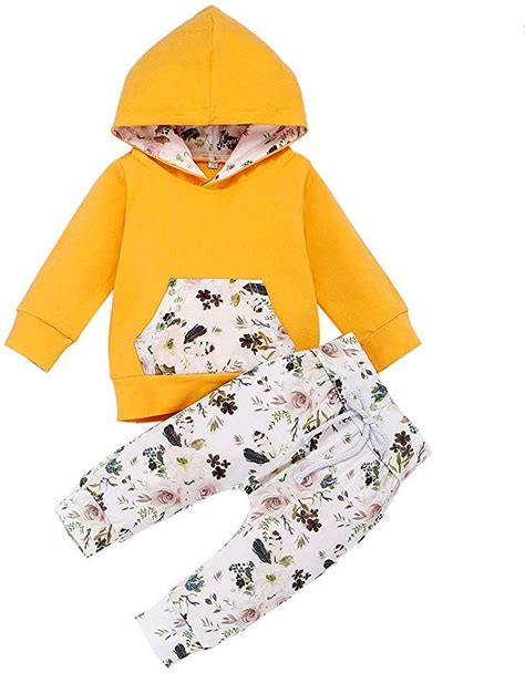 Babies Fashion Baby Girls Infant Clothes Long Sleeve Pocket Hoodies